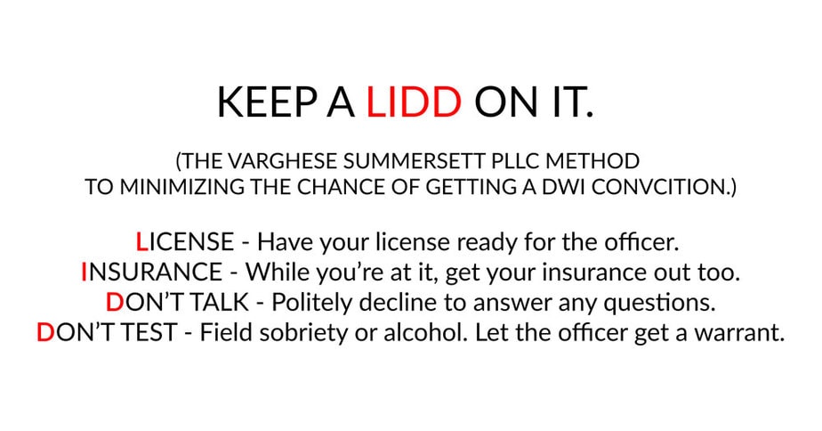 avoid a DWI keep a lidd on it | Varghese Summersett Keep a LIDD on it - DWI tips