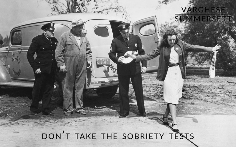 field sobriety tests | Varghese Summersett DWI field sobriety tests