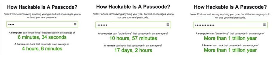 how secure is a passcode on iOS